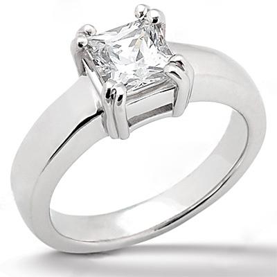 princess cut ring 0.75 Ct. sparkling DIAMOND Gold new