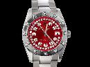 Bezel diamond pearl master red string dial rolex datejust watch oyster