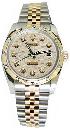 Bezel pearlmaster diamond dial rolex date just watch SS & gold jubilee bracelet