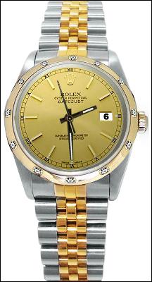 Bezel pearlmaster diamond rolex date just watch SS & gold jubilee bracelet