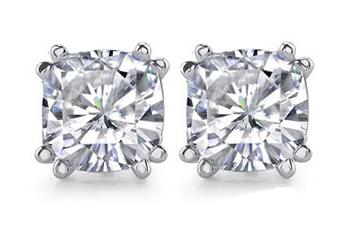 Big 4 cts. Cushion diamond earrings jewelry ear ring