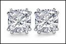 Big 4 cts. Cushion diamond earrings jewelry ear ring