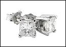 Big 6 ct. diamond earrings princess diamond studs