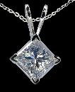 Diamond solitaire pendant 0.75 ct. F VS1 diamond new