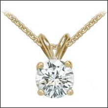 Big diamond pendant with chain 4 ct. diamonds necklace