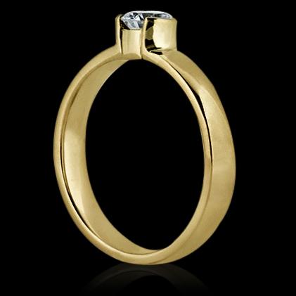 0.50 carat E VVS1 diamonds solitaire ring yellow gold