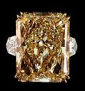 Champagne 4.40 ct. radiant Diamonds ring gold white new