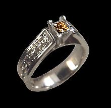 0.50 carat Brown diamond anniversary ring white gold jewelry
