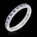 0.50 ct. blue diamonds eternity wedding band gold ring