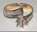 0.60 carat diamond ring yellow gold mounting semi mount