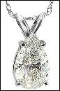 0.75 ct. pear diamond pendant white gold necklace