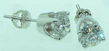 1.20 carats crown STUDS EARRINGS F VS1 new DIAMOND jewelry womens