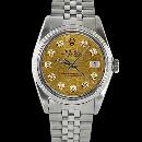 Champagne diamond dial fluted datejust gents watch rolex SS jubilee bracelet