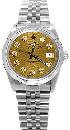 Champagne diamond dial SS jubilee rolex date just perpetual watch datejust