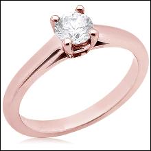 E VVS1 Diamonds 2.25 ct. solitaire Pink Gold ring new