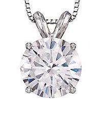 1.01 carat diamond solitaire style pendant with chain