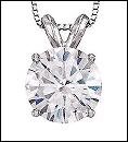 1.01 carat diamond solitaire style pendant with chain
