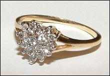 Diamonds 0.35 carats DIAMOND RING HEART STYLE gold !