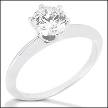 1 carat Diamond SOLITAIRE WHITE GOLD 18K ring F VS1 jewelry