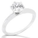 1 carat Diamond SOLITAIRE WHITE GOLD 18K ring F VS1 jewelry