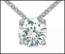 Huge round 4 carat diamond pendant jewelry white gold
