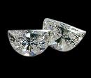 1 ct. half-moon pair half a moon 0.50 ct. each diamonds