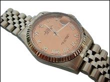 Bronze roman dial date just men's rolex datejust watch