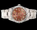 Brown diamond dial bezel datejust watch Stainless steel oyster bracelet rolex