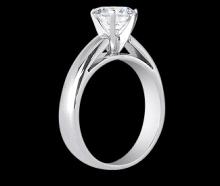 0.75 ct. diamond solitaire ring cathedral ring setting