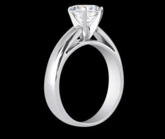 0.75 ct. diamond solitaire ring cathedral ring setting