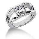 0.75 Ct. Diamond solitaire ring princess cut gold ring