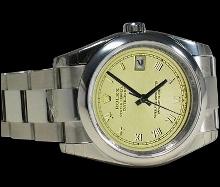 Date just champagne roman dial watch mens rolex watch oyster bracelet datejust