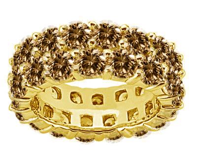4.80 ct. chocolate diamonds double row wedding band new