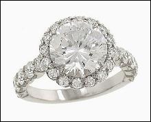 5 carats diamond ring pave jewelry engagement solitaire