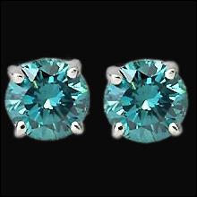 5 ct. blue diamond studs earrings SI1 diamond jewelry