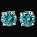 5 ct. blue diamond studs earrings SI1 diamond jewelry