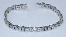 8 carat DIAMONDS TENNIS BRACELET VS baguettes and round 14K WHITE GOLD