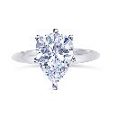 0.75 carat pear diamond solitaire engagement ring white gold 14K new