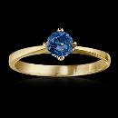 0.75 ct.blue diamond solitaire engagement yellow gold