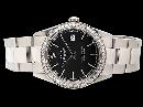 Black stick dial rolex watch datejust SS oyster bracelet diamond bezel