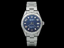 Blue Arabic dial rolex date just watch oyster bracelet datejust