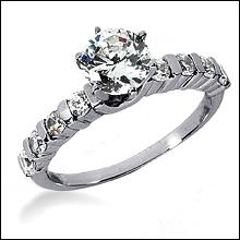 Center solitaire G SI1 diamonds 1.81 carats gold ring