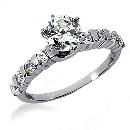 Center solitaire G SI1 diamonds 1.81 carats gold ring