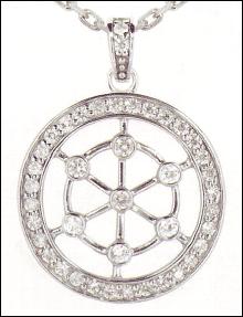 4.80 carats 2� big Diamond Bezel set Pendant gold jewel