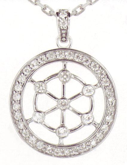 4.80 carats 2� big Diamond Bezel set Pendant gold jewel