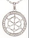 4.80 carats 2� big Diamond Bezel set Pendant gold jewel