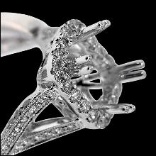 1 carats Wedding semi mounting diamond ring semi mount ring