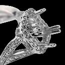 1 carats Wedding semi mounting diamond ring semi mount ring