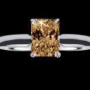 0.75 ct. champagne radiant diamond solitaire ring new
