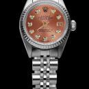 Brown diamond dial rolex date just lady watch SS jubilee bracelet rolex